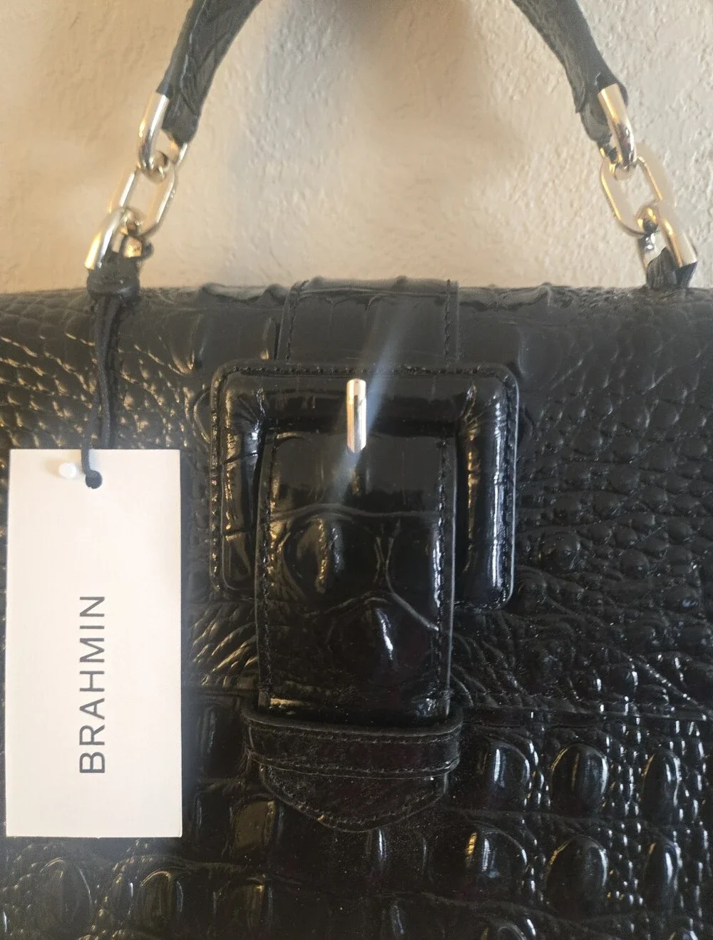 NWT Brahmin Black Melbourn Satchel